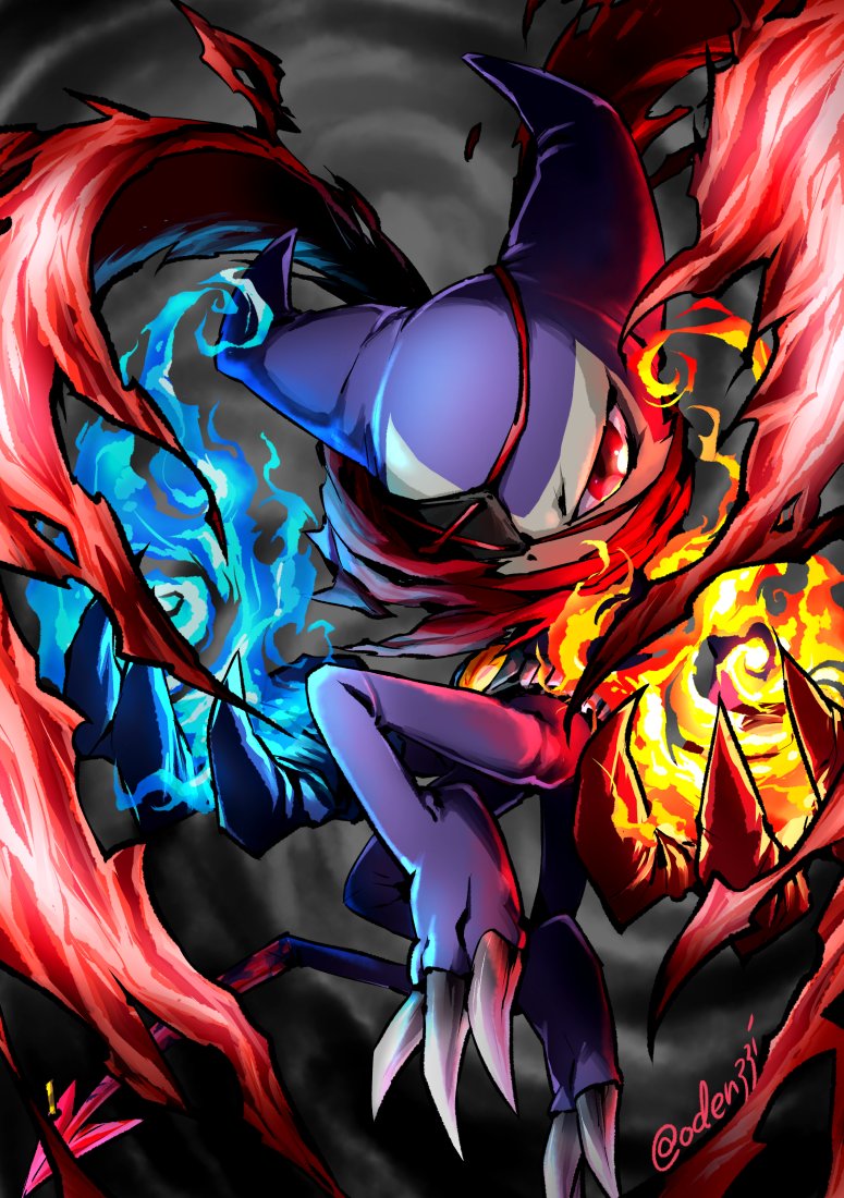 pokemon (creature) solo fire no humans red eyes claws twitter username  illustration images