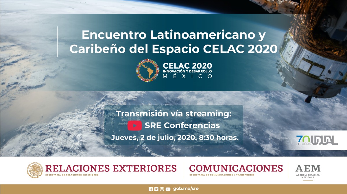 Faltan 2⃣ días para el Encuentro Latinoamericano y Caribeño del Espacio #CELAC2020. 📡🔭🛰️🚀

📅Jueves, 2 de julio, 2020.

¡No te lo puedes perder!

Transmisión en vivo vía YouTube:
youtube.com/channel/UCrje2…