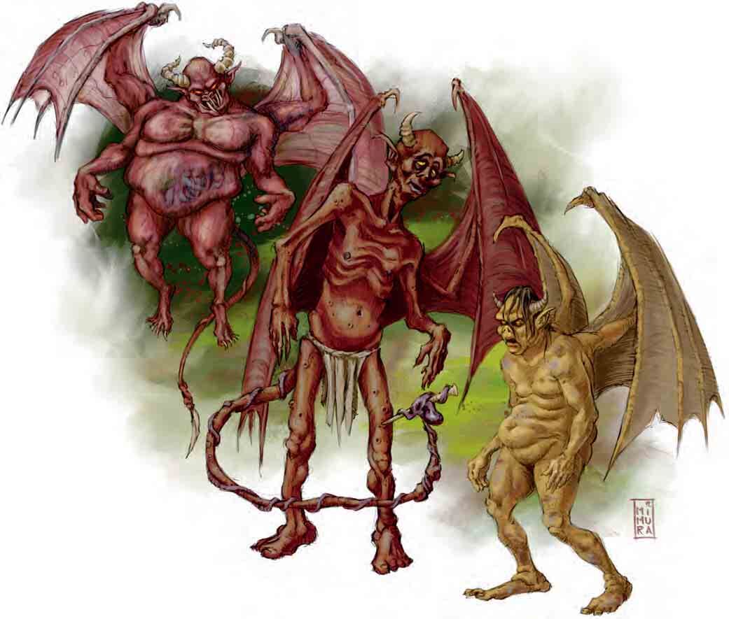 More entirely naked demon people.(I'm going to throw my shoe at the first person who attempts to educate me on the difference between demons and devils. I don't ever remember the difference or care to)