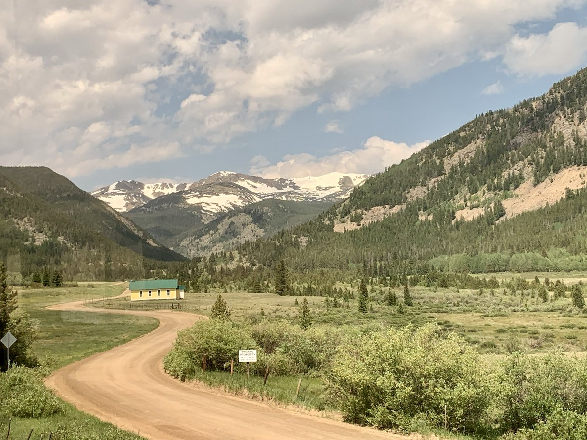 10/ After a 25-minute stop in Denver around 8 am -- long enough to pick up fresh breakfast and mug for photo outside client's office -- we got to the best part: the trip through the Rockies. Did some of this in observation car. (Note spotty mask use.)