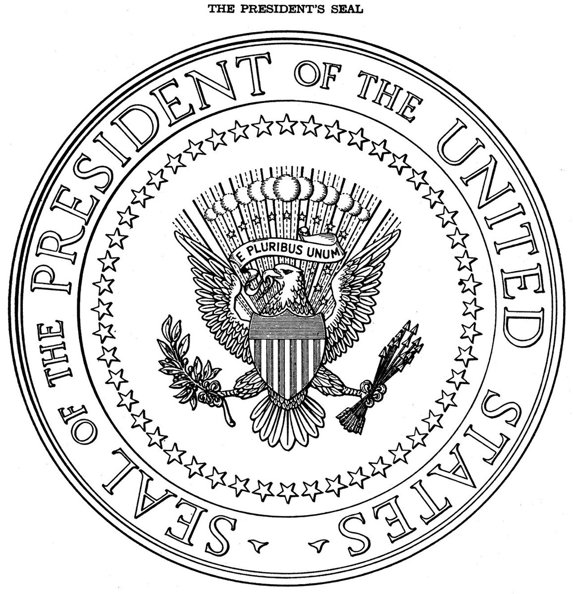 Presidential seal was updated in 1945. The eagle was changed back to face the olive branches instead of the arrows.  http://greatseal.com/sightings/resolutedesk.html