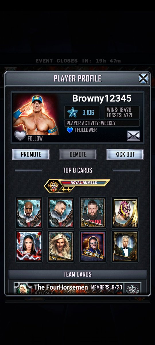 Megaman012488's tweet image. I have the honor of inducting BROWNY12345 into 2020 Pandemic Freeloader HOF of Supercard. 1 SHARD 10 OUT 120 CHARGES IN TBG. SUPER CARD YOU GUYS NEED TO MAKE EFFECTIVE CHANGES TO THE FREELOADING ISSUES. @WWESuperCard #4hsm #FREELOADERHOF #WWESuperCard #pandemicMILK