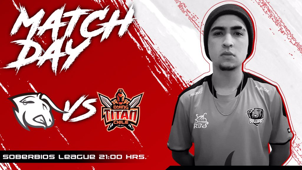 #CR • !MATCHDAY!

Hoy estaremos jugando la liga más sapa de Chile🐸🇨🇱 en contra de los titanes, pero intentaremos llevarnos la victoria a casa. 

🏆|@SoberbiosLeague 
🆚|<a href="/DyingTitanChile/">DyingTitanChile</a> 
⏰|21:00 HRS

#GoBulls