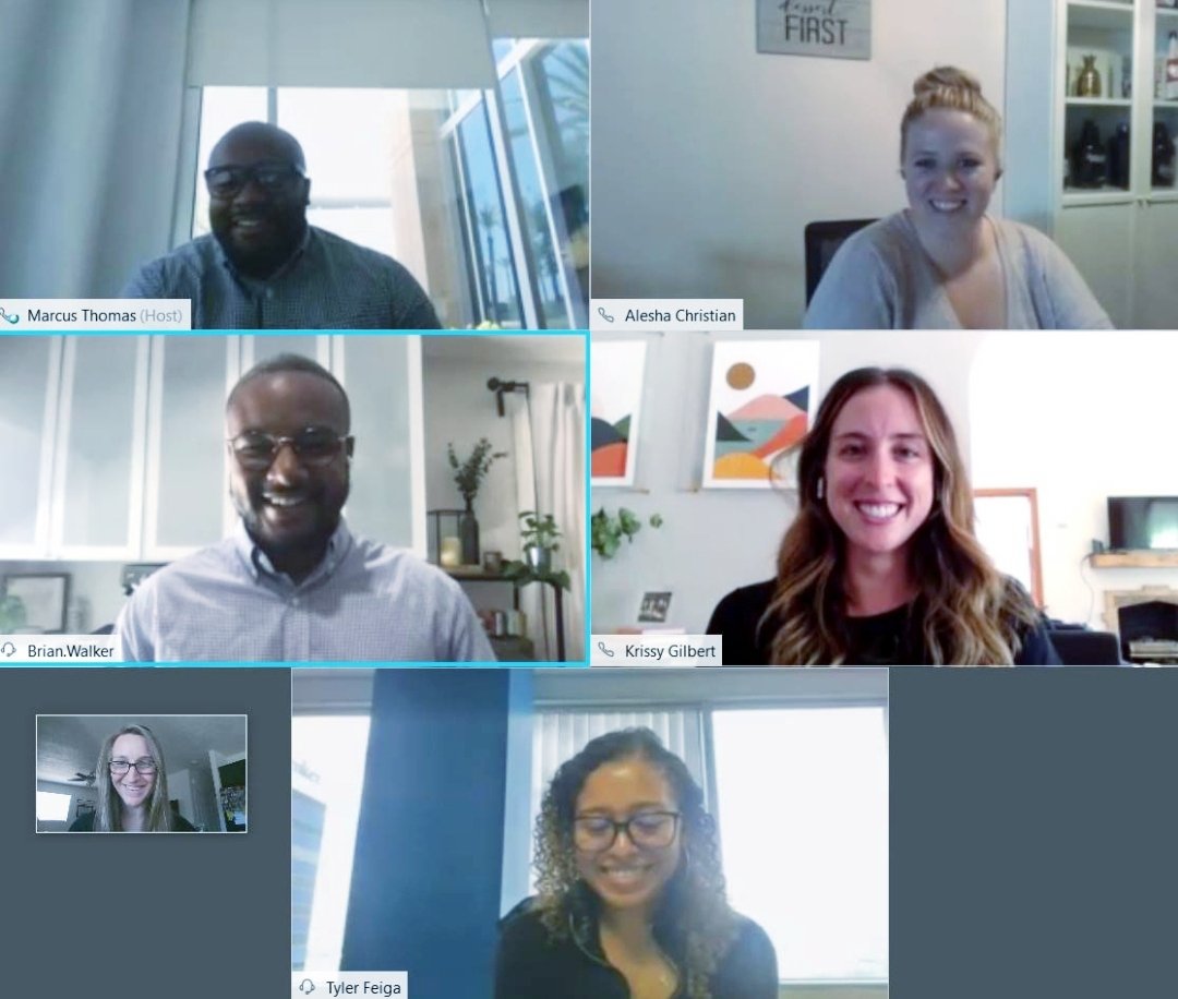 MBreeswine's tweet photo. So proud to be a part of this #EMERGE pod!!  Today @MarcusThomasTEK invited @bwalkeranthony to share his perspective on #BusinessAcumen - I'm excited to see this team "Punch above their weight class" as they continue their leadership journies!  @TEKcareers @TEKsystems #grateful https://t.co/ry8GJLMAb2