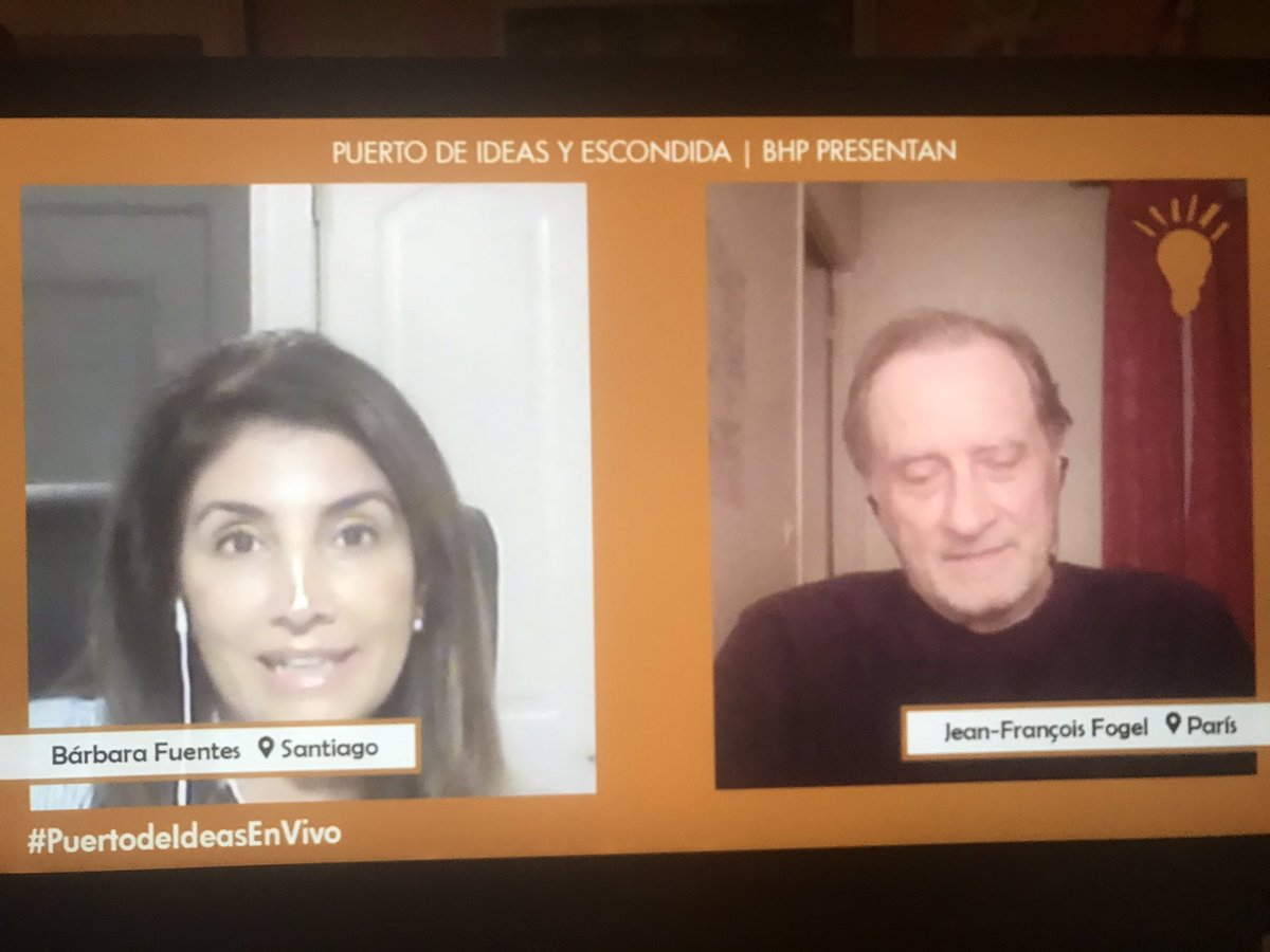 “La pérdida de circulación del papel que se esperaba en3 años se dio en 3 meses, el coronavirus produjo una enorme aceleración de la transformación digital en la prensa” dice François Fogel en <a href="/puertodeideas/">Puerto de Ideas</a> <a href="/FundacionGabo/">Fundación Gabo</a> <a href="/quebarb/">Bárbara Fuentes</a> #PuertodeideasEnVivo <a href="/ANPChile/">ANP Chile</a> <a href="/FedMediosChile/">Federación de Medios de Chile</a>