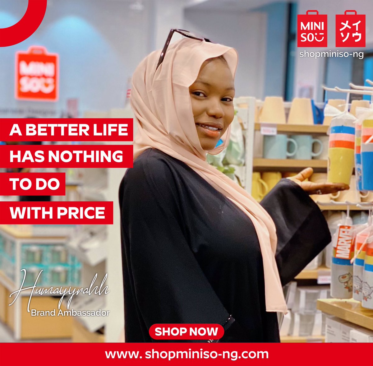 shopminiso_ng's tweet photo. We are super excited to announce Humayyrahh as MinisoNigeria Online Store Brand Ambasdoor 😍
Welcome to the Family 💃💃💃Humayyrahh
#MinisoNigeria #loveminiso #miniso #minisolovers #minisoambassador #Minisoonline #Minisoshop #shopminiso #shopminisonline #LovelifeLoveminiso https://t.co/QaMwMbjFvw