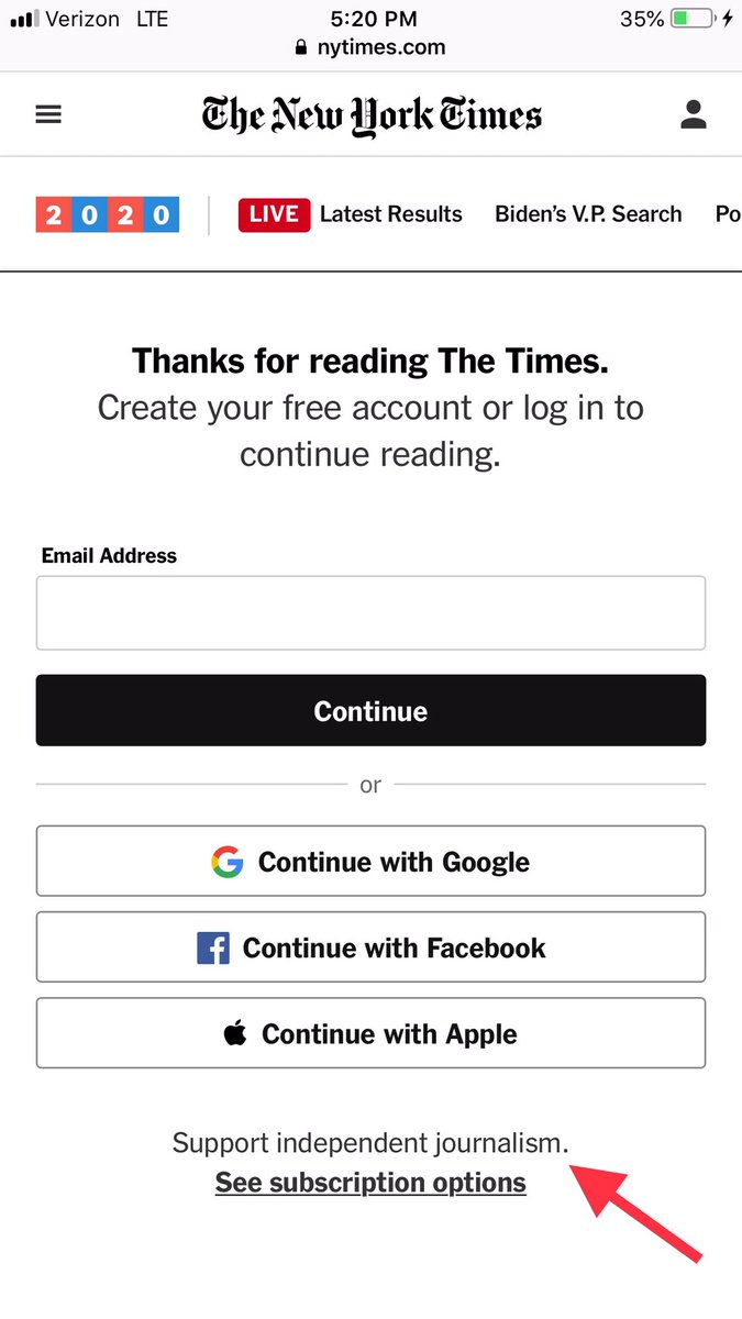 The NYT is now billing itself as “independent journalism” 