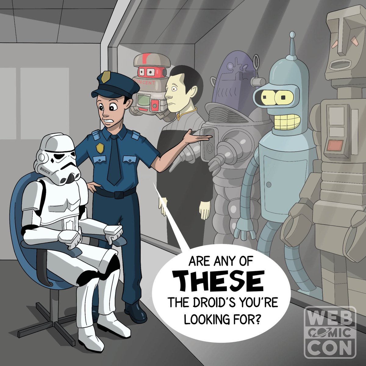 webcomicon's tweet image. My, Robot. 
Check us out at webcomicon.co
#starwars #stormtrooper #commanderdata #startrek #scifi #webcomic #futurama #meme #geek #sciencefiction
