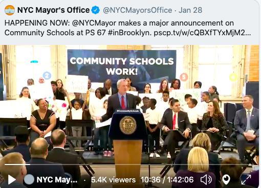 ccaruso1's tweet photo. NYC #CommunitySchools have supported families with food, health care, counseling, employment support during the COVID19 crisis. it #takesavillage. #CommunitySchoolsWork https://t.co/7vykHbz9iT