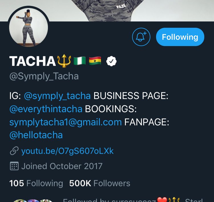 Yasss congratulations my queen 👑 500k followers 💪🥂🔱👏🏻👏🏻 #89LoveFeast #TachaTitanIsOneYear #Tacha500k