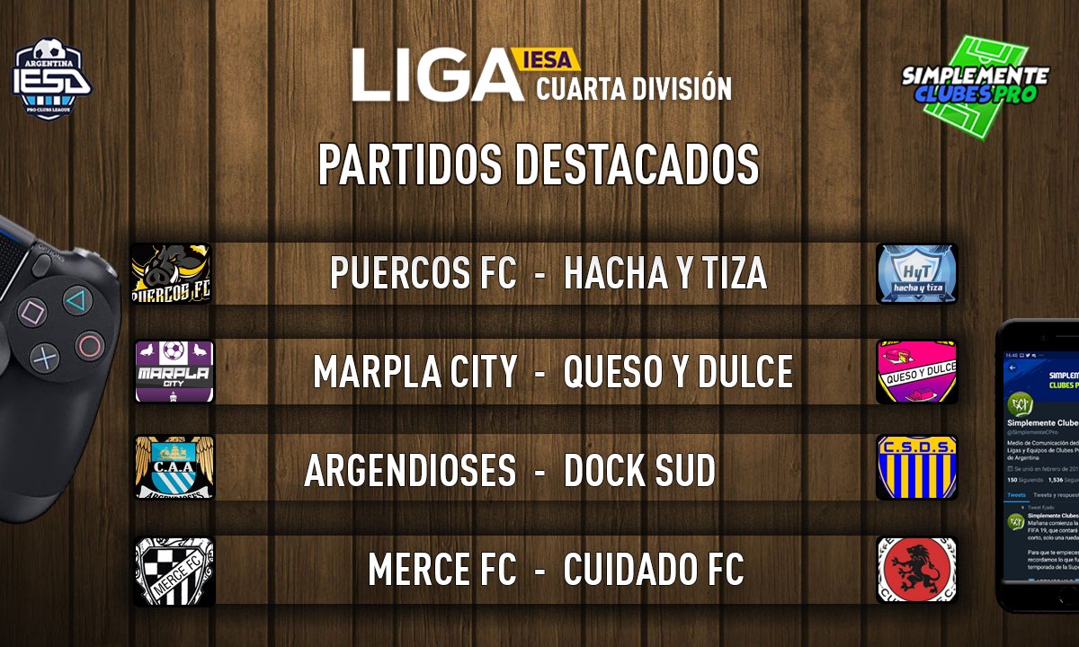 SimplementeCPro's tweet image. #CuartaDivision @IESAArgentina 

Destacados Fechas 17, 18 y 19
