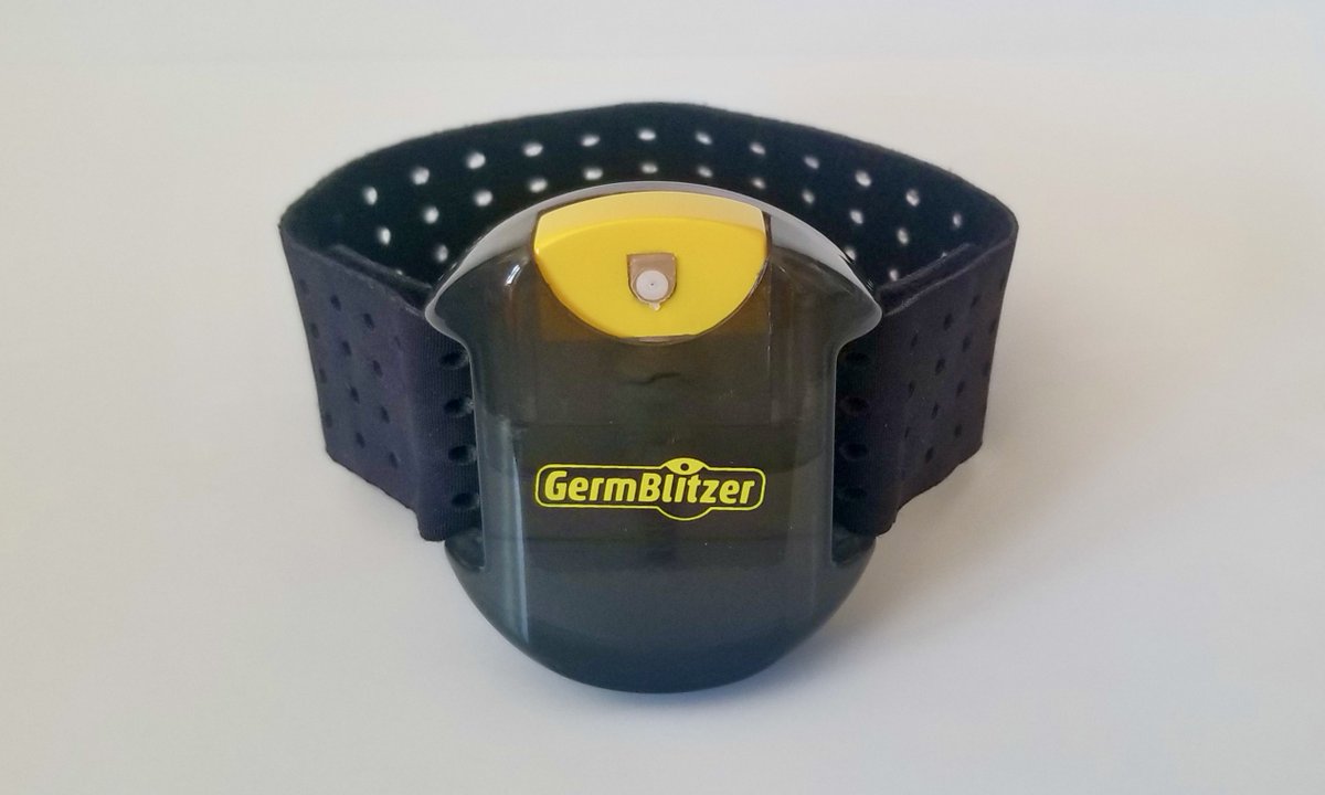 The GermBlitzer© wristband from Invaluable Inventions is designed to deliver a spritz of hand sanitizer any time you need it. Licensing opportunities available. bit.ly/31vhGuT
#handsanitizer #newideas #design #invention #wearables  #innovation #germs