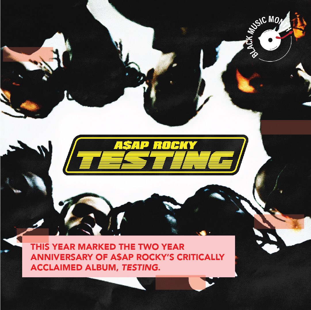 sonymusic's tweet photo. This year marked the two year anniversary of @asvpxrocky’s criticaly acclaimed album, TESTING. What was your fav track? 🔥 #BlackMusicMonth https://t.co/xyjRqQiMcO