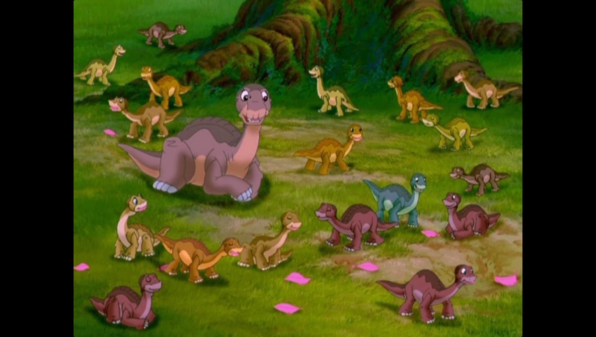 to be honest it could just be random screenshots from The Land Before Time 2-14 and the TV series. like this one from Invasion of the Tinysauruses