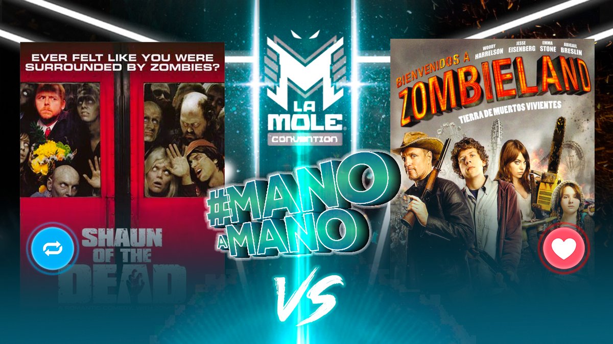lamolemx's tweet photo. ¿Cuál de estas comedias de #zombies es tu favorita?
Vota con 🔁 por #ShaunOfTheDead
Vota con ❤️ por #Zombieland
#ManoaMano #LaMole2021 #Cine https://t.co/4Ps9D3ZOkB