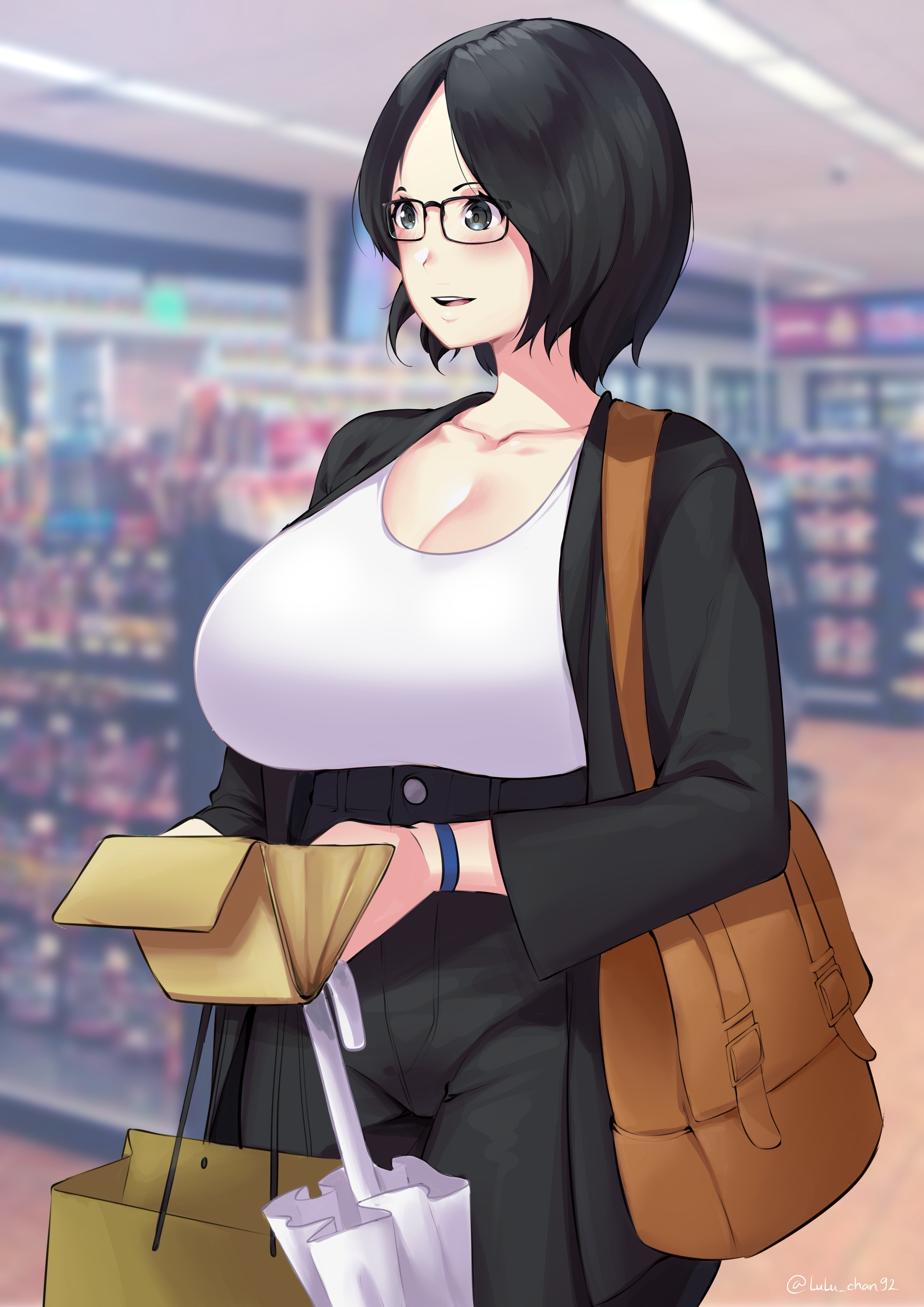 爆乳　眼鏡  / X