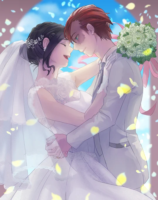 【轟百】ご結婚おめでとうございます。
お祝いの気持ちを込めて、花びら過剰にまきました! 