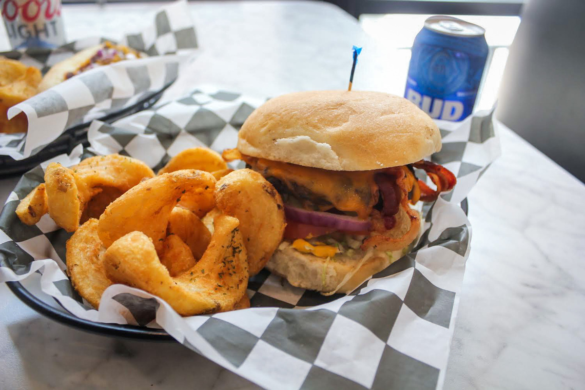 NEW SPECIAL! Grab our American Burger and a beer for only $13.50! #WacoHippodrome #waco #movietheaters