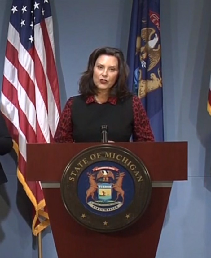 rochcommschools's tweet photo. Breaking news! @RobertShaner2 is at @GovWhitmer's press conference speaking live as a member of the state's Return to School Advisory Council. "Developing a plan for in-person instruction requires our creativity, patience, understanding, support, and resolve," Dr. Shaner said. https://t.co/Z4ZQyWVZIe