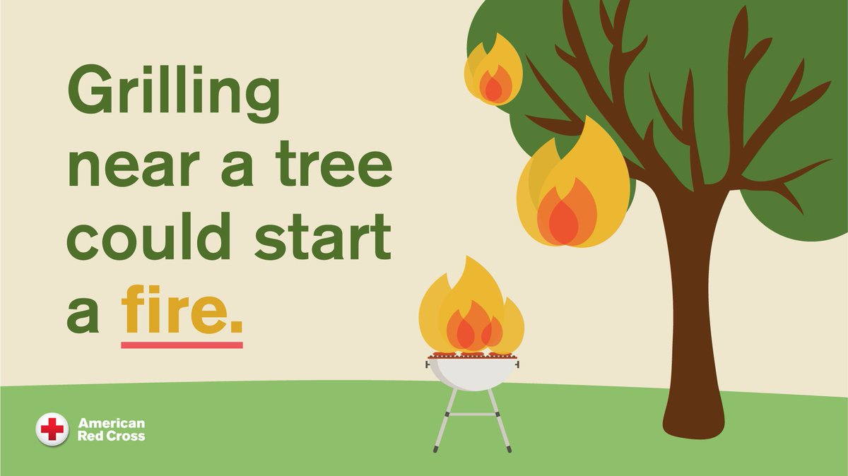 RedCross's tweet photo. Things that shouldn't be near your grill: 
🌳👶🏽🚙⛺️🐶🏠🐱

Discover 5 more grilling tips to keep you safe this #JulyFourth: https://t.co/OlTpk6cQU1 https://t.co/mHBKVf6LQg