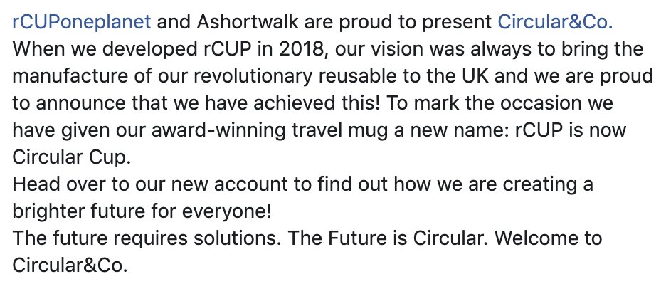 rCUP and ashortwalk are proud to present <a href="/Circularandco/">Circular&Co.</a>.