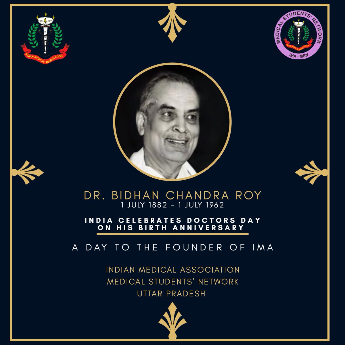 IMA_MSN_KANPUR's tweet photo. Happy Doctor's day to All doctors 
@imamsnup @IMA_MSNIndia @IMAIndiaOrg @ImaMramc @CimsMsn @Ima_msn_KGMU @imamsn_rmlims @IMA_MSN_FHMC https://t.co/MbtZCHlhFf