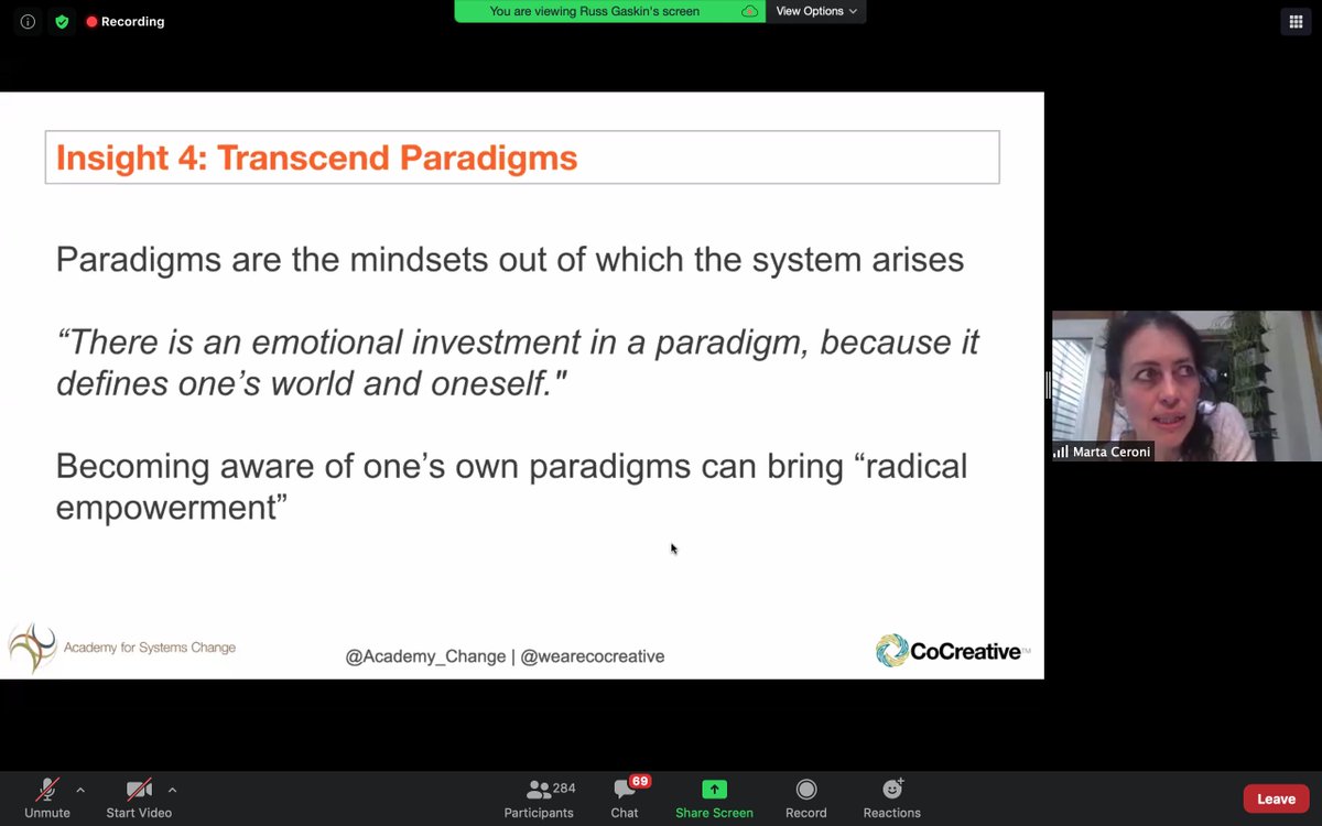 JosianeSmith's tweet photo. Fourth insight - we are deeply devoted &amp; attached to the way we see the world. We are in many ways invested in the system as it is even if we are also invested in #systemschange. Becoming aware of our lens must go before inviting other perspectives in. #systemsthinking #collabinn https://t.co/yNyuRlBqwc