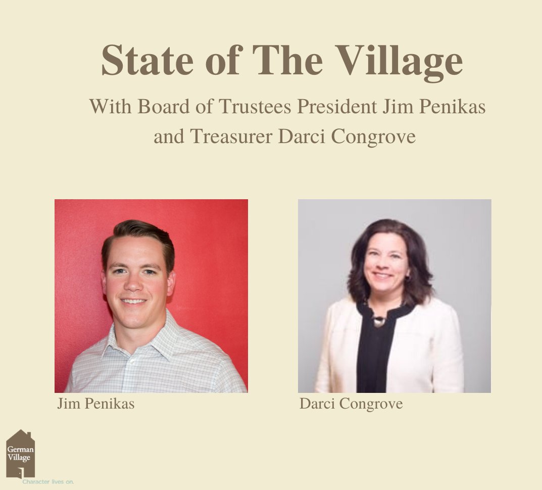 germanvillage's tweet photo. Join us tonight on Zoom at 6pm for the #StateofTheVillage! Please click the link below to sign up. 

https://t.co/rMqccvT08T https://t.co/RFbzIr5ZIz