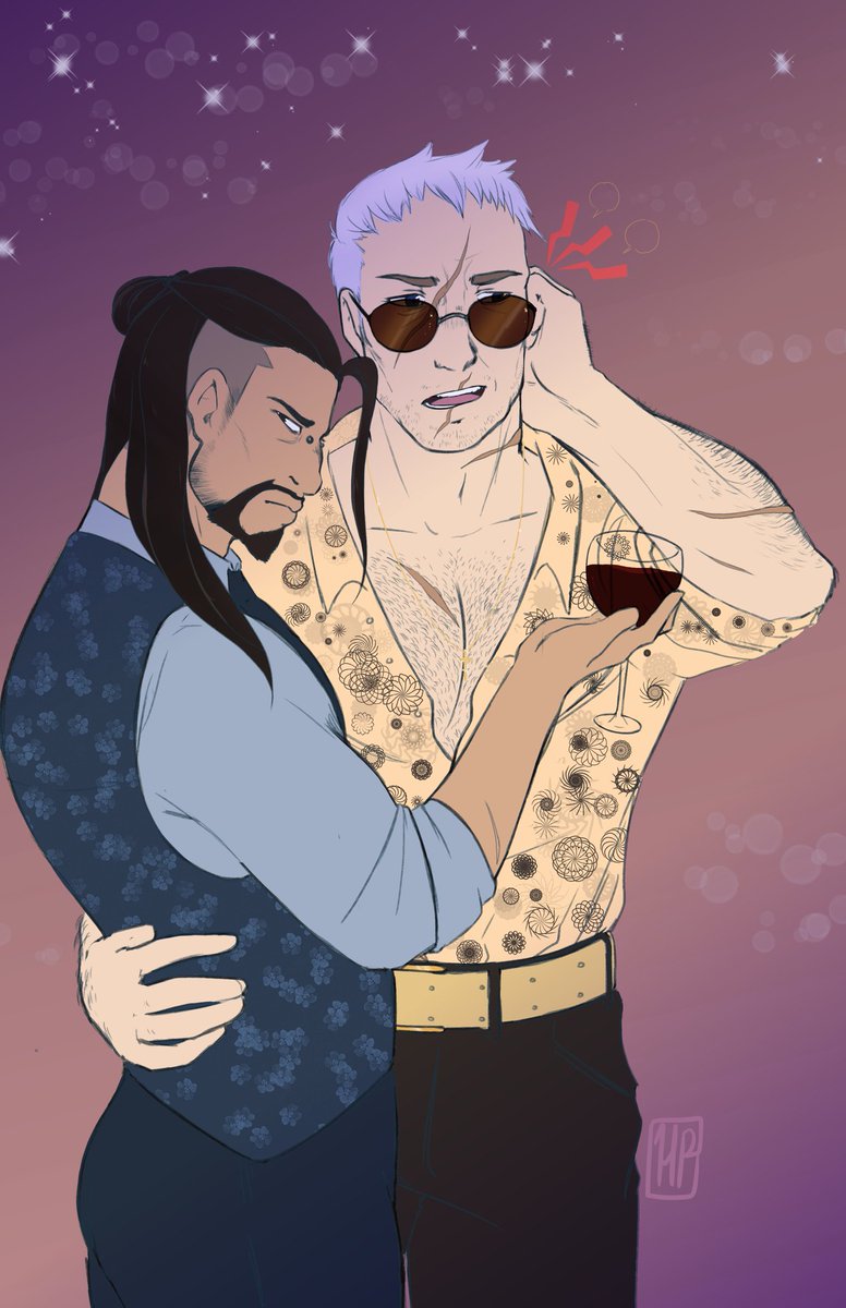 HeichouPunsArt's tweet photo. "Heโd gotten into the act of playing the doting husband as they enjoyed the hotel and the casino the next night." #hanzo76
From Sacramental_Wine 's fic Something That We Wanna Try https://t.co/QfyrZoUpuo