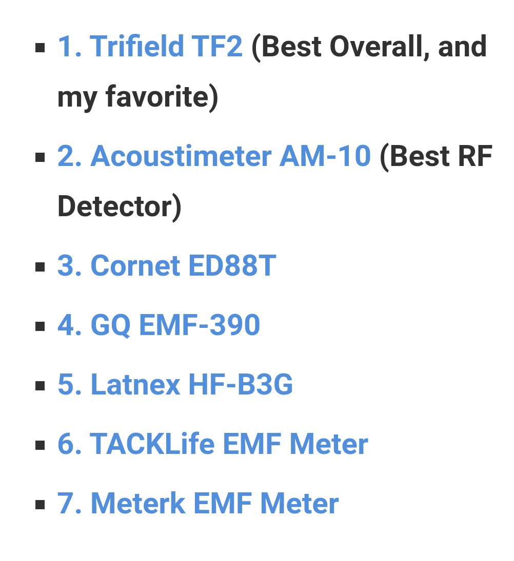 7 Best EMF Meters and Detectors of 2020 | Mar 10, 2020+ Scientific Study: RF Radiation Levels From Cellular Towers https://graviolat.blogspot.com/2020/05/7-best-emf-meters-and-detectors-of-2020.html