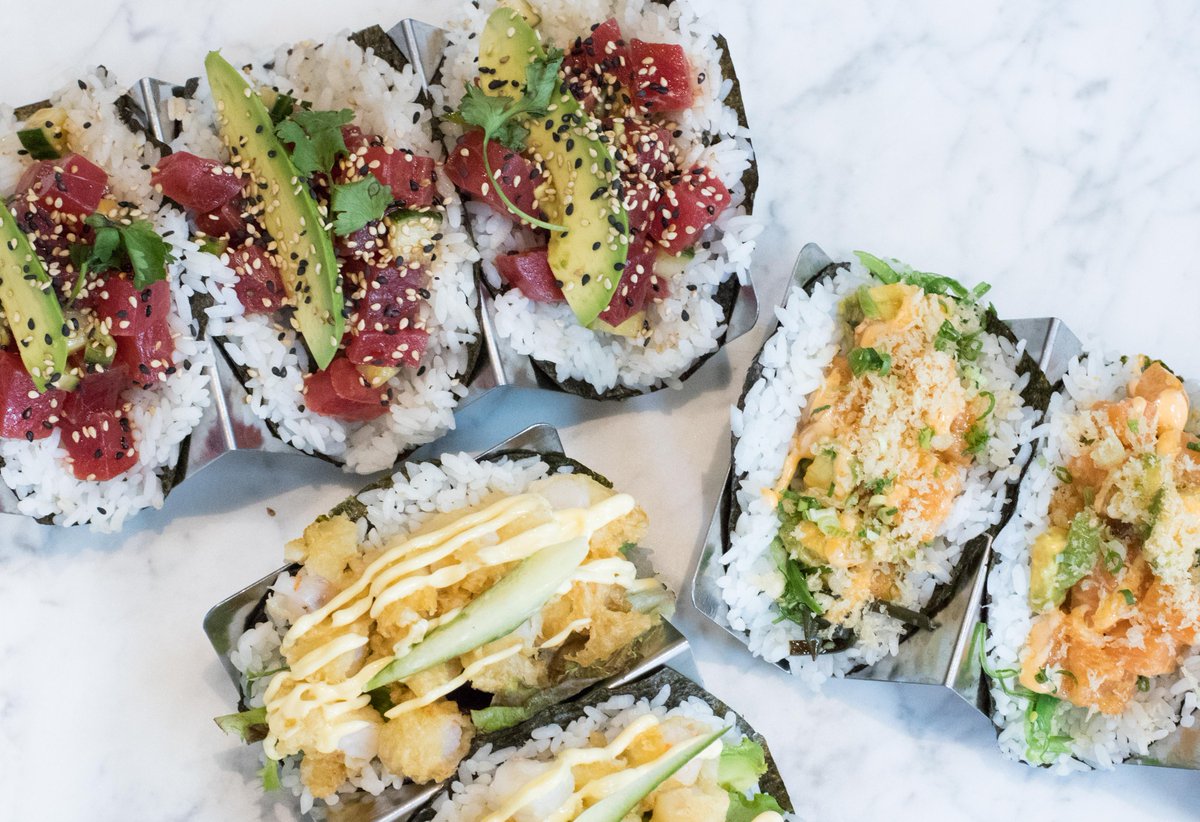 SEVENMPLS's tweet photo. If you aren't doing (sushi) taco Tuesday with us, you are doing it wrong. #tacotuesday https://t.co/e6Gy0DpahK