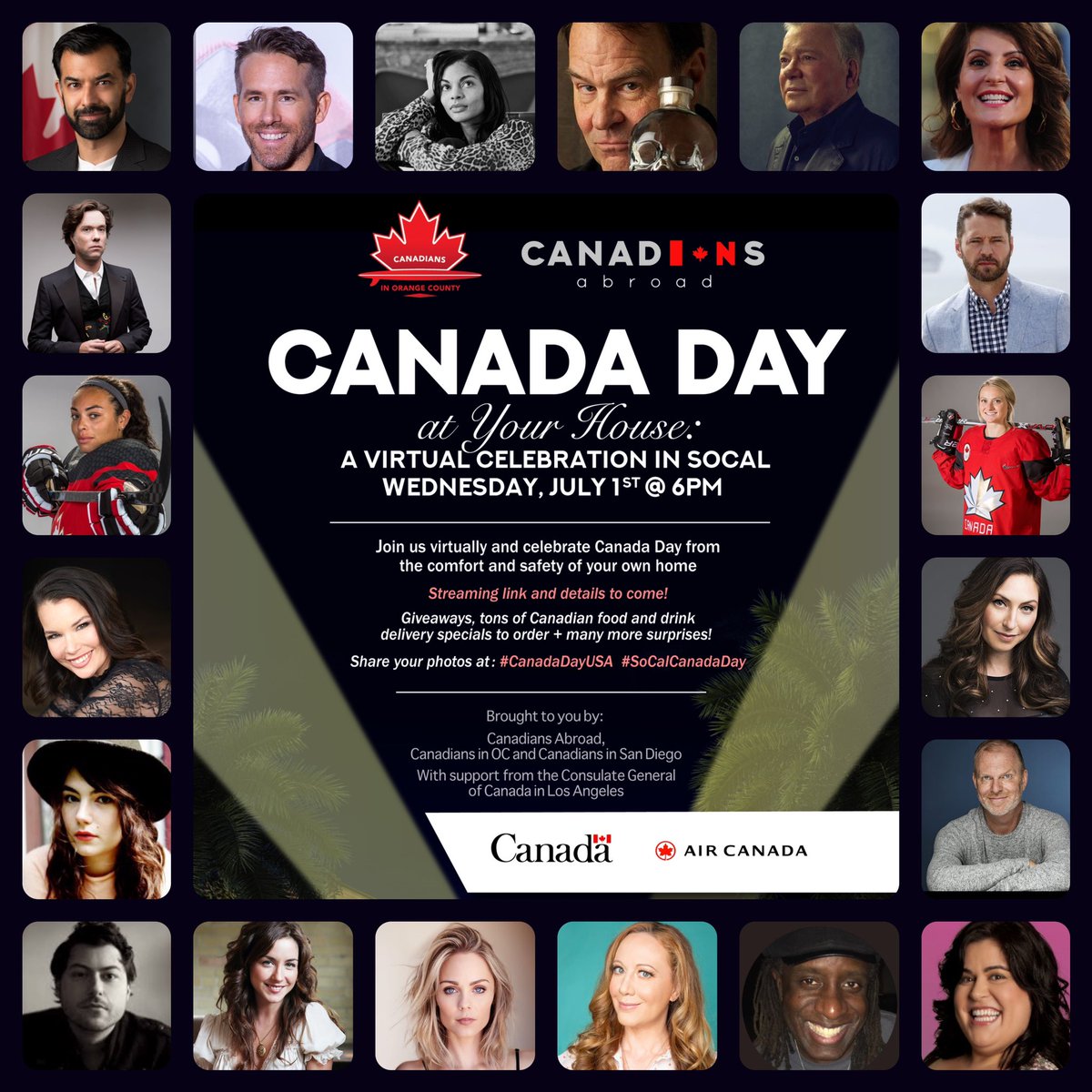 A Virtual Canada Day! Tomorrow. 6pm PST / 9pm EST.

Watch here 👉 canadianexpats.com/canada-day-at-…

We have some of the greatest Canadian talent coming to YOUR HOME for our official Canada Day celebration.

#CanadaDaySoCal #CanadaDayUSA #canadiansabroad #canadiansinla #canadianexpats