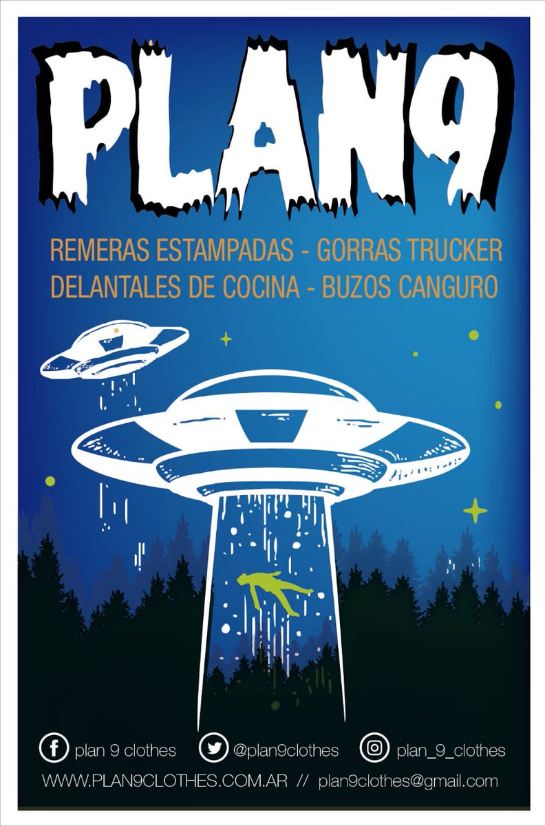 plan9clothes's tweet photo. @CarlangasOK Remeras, gorras, buzos, delantales etc. Envios c normalidad en cuarentena . IG @plan9clothes https://t.co/1G41jzYQQB