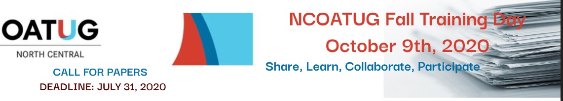 NCOATUG_Board's tweet photo. Join us for the award-winning NCOATUG (Virtual) Annual Training Day on October 9, 2020. Abstract Registration is open and the deadline is July 31, 2020. More info at https://t.co/tjRieGHqf6
#Oracle #Oracleace #trainingday2020 #EBS #Cloud #clouderp #database #hcm #erp #ncoatug https://t.co/I18wqiPqtg