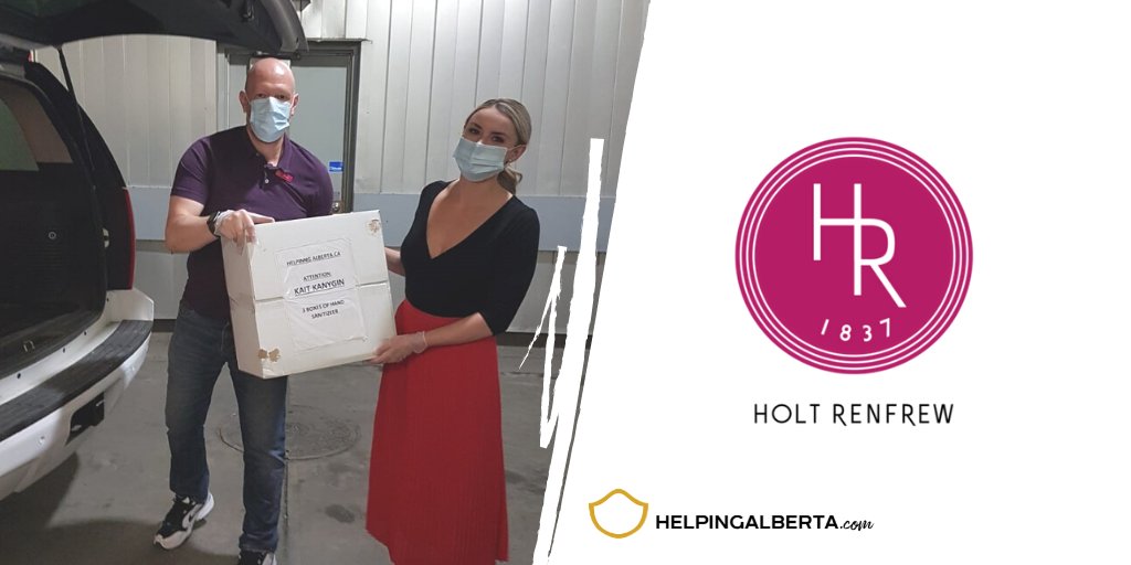 A big thank you to the team at <a href="/holtrenfrew/">Holt Renfrew</a> for their generous donation of 648 bottles of hand sanitizer to help keep our community safe! #HelpingAlberta #PPE #COVID19 #COVID19AB