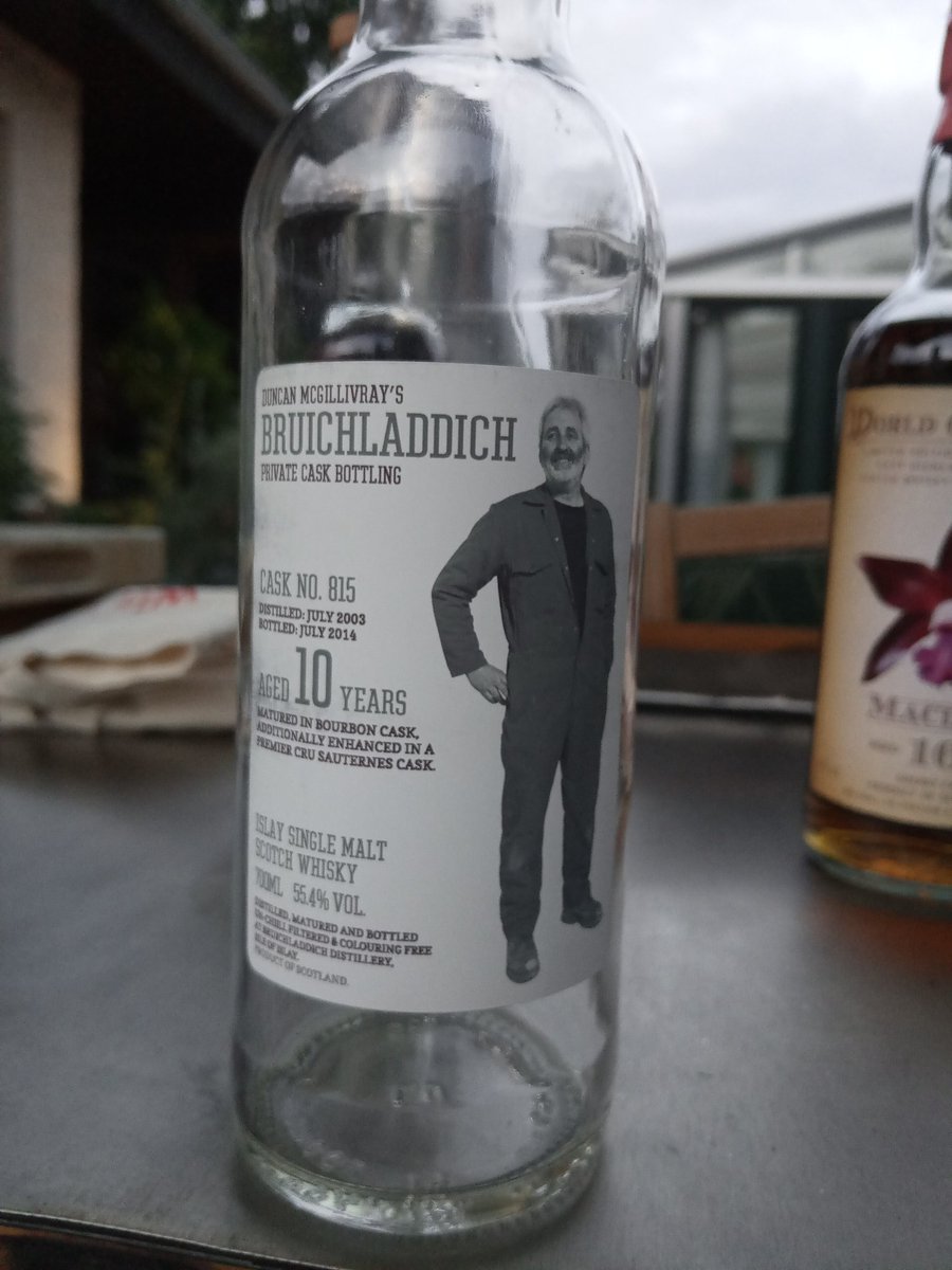 lovesinglecask's tweet photo. last drop of an genius RIP @Bruichladdich https://t.co/2oBgYZ6hBW