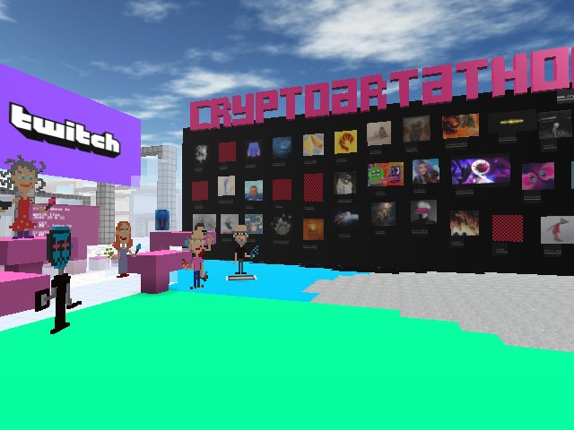 womptron's tweet photo. “Wall of art!!” - at Cryptoartathon - by DragoNate https://t.co/1dKEhSGFkP https://t.co/Z0ysGWnYDC