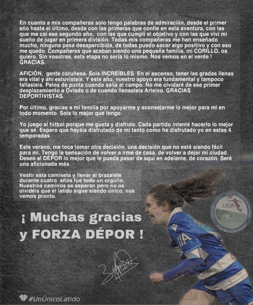 teresabelleira's tweet photo. COMUNICADO OFICIAL .

-Teresa Abelleira Dueñas-GRAZAS DEPORTIVISTAS⚪️🔵 https://t.co/l5PW4jTMCA