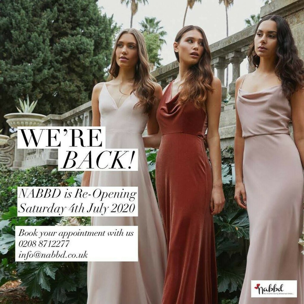 We're getting 2020 started again! #Nabbd is re-opening Saturday 4th July &amp; we can't wait to welcome you all again!

If you haven't already, book your appointment today
Email: info@nabbd.co.uk
Telephone: 0208 8712277

#modernbride #coolbride #ukwedding #b… instagr.am/p/CCEgHoHoNPt/