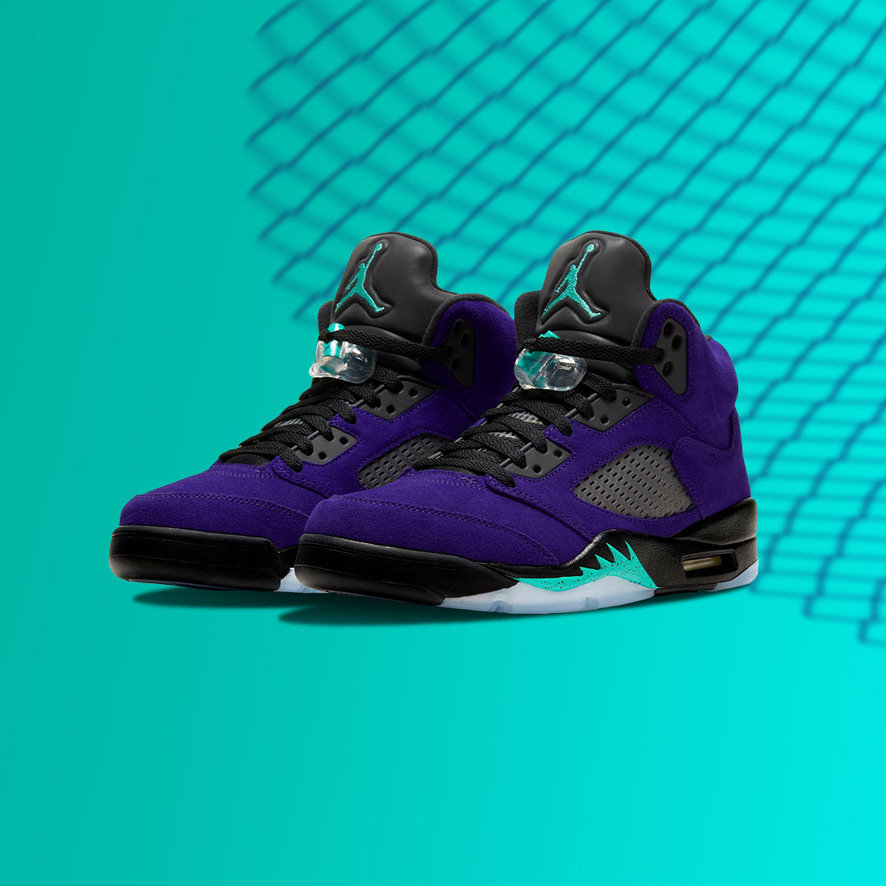 Shiekh's tweet photo. 🚨RAFFLE🚨
Air Jordan 5 Retro "Alternate Grape"🍇
Raffle is now up on the Shiekh App📲
Air Jordan 5 Retro "Alternate Grape"
Release 7.7.20
*Raffle is for a chance to purchase.*
Last day to enter 7.5.20
Winners notified 7.6.20
#Jordan5 #Jordan5AlternateGrape #Raffleonly https://t.co/2idzkRGVyM