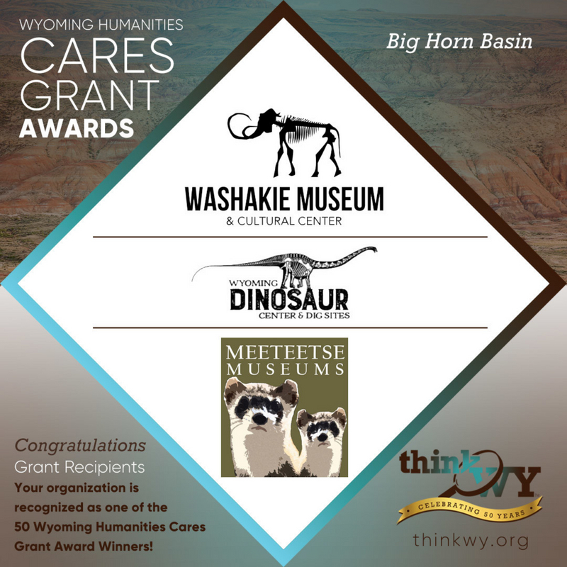 Congratulations to the Grant Recipients for the Wyoming Humanities 
CARES GRANT AWARDS 🏆  

<a href="/WashakieMuseum/">Washakie Museum</a> 

thinkwy.org/post/wyoming-h…

#thinkwy #wyominghumanities #caresgrantawards #congratulations #bighornbasin #washakiemuseum #wyomingdinosaurcenter #meeteetsemuseums