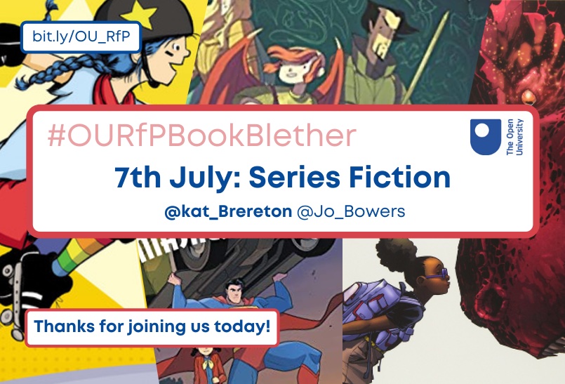 Lots of enthusiasm tonight to embed graphic novels into reading habits❣️

Thank you <a href="/RuddickRichard/">Richard Ruddick</a> <a href="/Brownsword74/">Sarah Brownsword</a> 👏👏and everybody who's joined #OURfPBookBlether 💙

Next week, we're discussing Series Fiction. Do join us for another blether ") 🧶bit.ly/RfPNews🧶