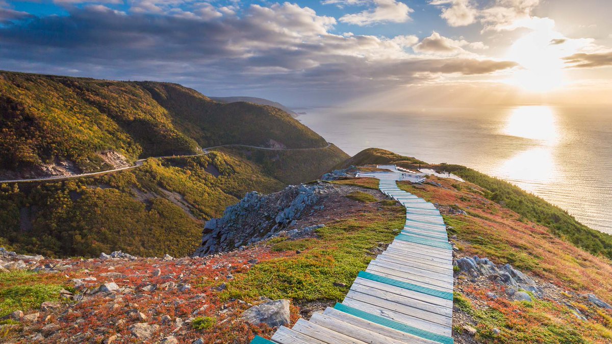 DevLinkSMELAU's tweet photo. The highest peaks in Nova Scotia are in Cape Breton Highlands National Park, which covers more than 950 square kilo-meters at the northern tip of Cape Breton Island. https://t.co/NCURB6hB3q