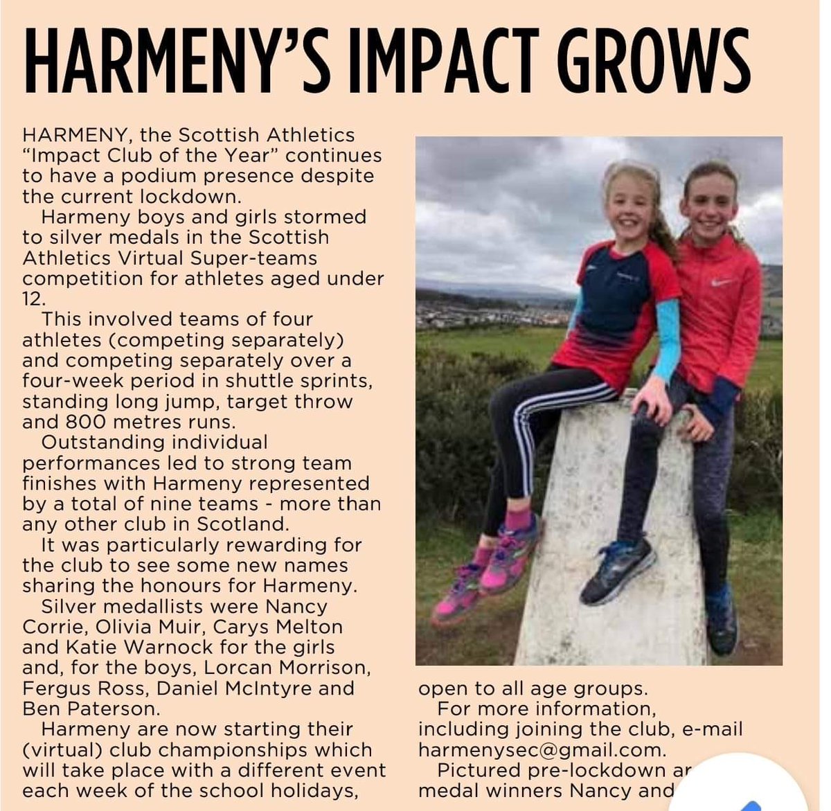 Harmeny Athletic Club tweet media