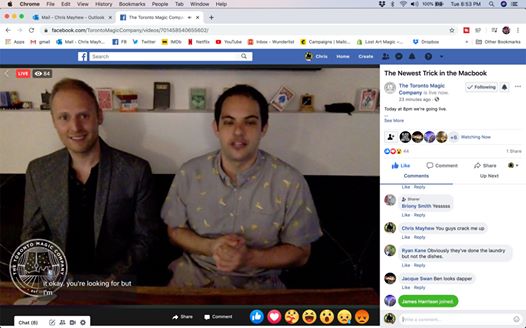 TorontoMagicCO's tweet image. In just a few days we have The Newest Trick in the Macbook, our virtual open mic magic show streaming live on Facebook.⁠ And it's free!
⁠
happening on July 14th at 8:00pm EST⁠
⁠
Click here to sign up and get notified!⁠ See you there!
⁠
the-toronto-magic-company.ck.page/e367dc3827

#virtualmagic