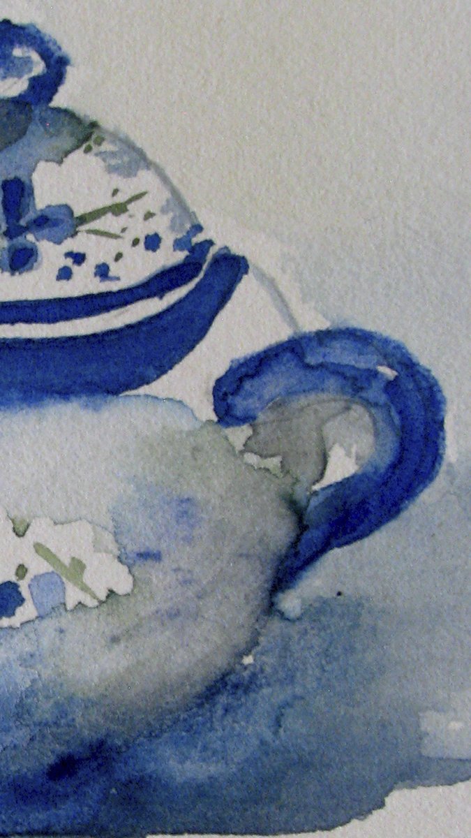 GEltoner's tweet photo. Acuarela en papel de algodón, 10 x 15 cm, 2019 realizado por Claudia Escobar, integrante del colectivo Gráfica "El Tóner" 
#acuarela #wathercolor #azul #azucarera #art #dibujo #art #graficaeltoner #manchas https://t.co/2SO2tG0YdK
