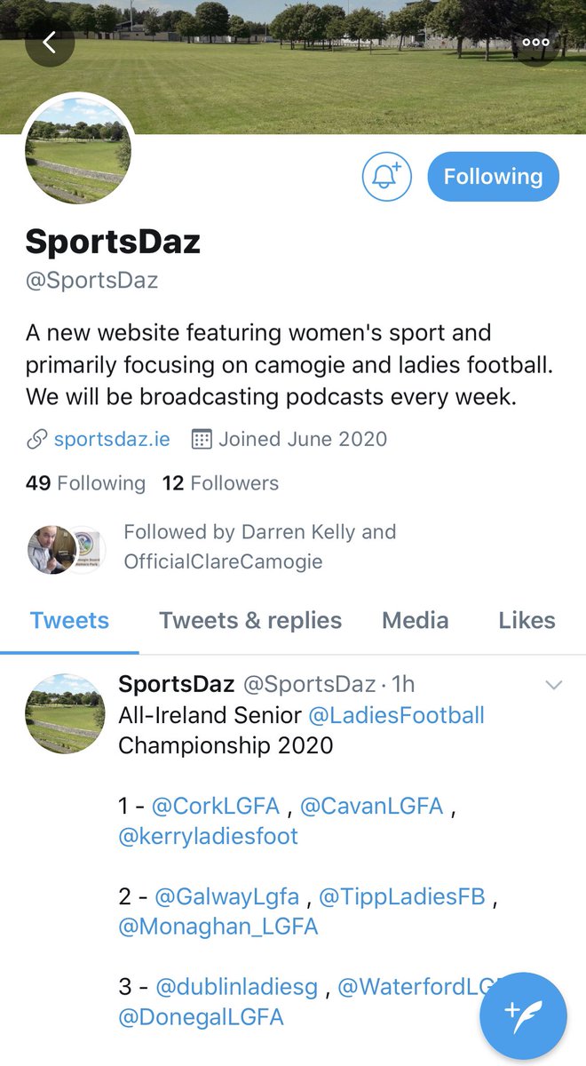 Ann-Marie McGann (@a_mcgann_) on Twitter photo <a href="/DazK1978/">Darren Kelly</a> best of luck 👍👍. Give a follow <a href="/SportsDaz/">SportsDaz</a>. <a href="/ClareEcho/">The Clare Echo</a> <a href="/ClareCamogie/">OfficialClareCamogie</a> <a href="/ClareChampion/">The Clare Champion</a> <a href="/Clarelgfa/">Clare LGFA</a> <a href="/dbcamogie/">Official D/B Camogie</a> <a href="/DB_Ladies/">DooraBarefield</a> @MartyM_RTE <a href="/DervillaMoloney/">Dervilla Moloney</a> <a href="/OfficialCamogie/">The Camogie Association</a> <a href="/LadiesFootball/">Ladies Football</a> <a href="/banner_ladies/">Banner Ladies</a> <a href="/BrennanEoin/">Eoin Brennan</a> <a href="/thepmanofficial/">Páraic McMahon</a> <a href="/LaurenGuilfoyle/">Lauren Guilfoyle</a> <a href="/DazK1978/">Darren Kelly</a> best of luck 👍👍. Give a follow <a href="/SportsDaz/">SportsDaz</a>. <a href="/ClareEcho/">The Clare Echo</a> <a href="/ClareCamogie/">OfficialClareCamogie</a> <a href="/ClareChampion/">The Clare Champion</a> <a href="/Clarelgfa/">Clare LGFA</a> <a href="/dbcamogie/">Official D/B Camogie</a> <a href="/DB_Ladies/">DooraBarefield</a> @MartyM_RTE <a href="/DervillaMoloney/">Dervilla Moloney</a> <a href="/OfficialCamogie/">The Camogie Association</a> <a href="/LadiesFootball/">Ladies Football</a> <a href="/banner_ladies/">Banner Ladies</a> <a href="/BrennanEoin/">Eoin Brennan</a> <a href="/thepmanofficial/">Páraic McMahon</a> <a href="/LaurenGuilfoyle/">Lauren Guilfoyle</a>
