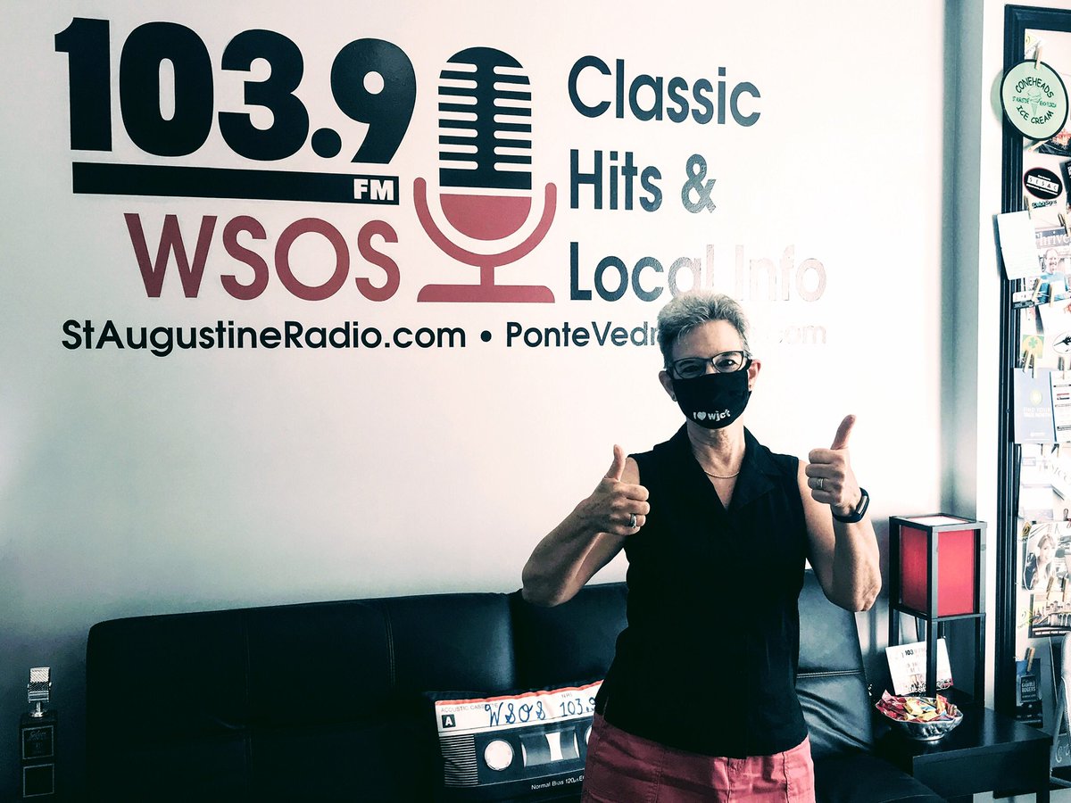 Mask 😷 wearin-Carren! Our own Carren Reale Senior Acct Exec following the City of St Augustine new mask mandate.