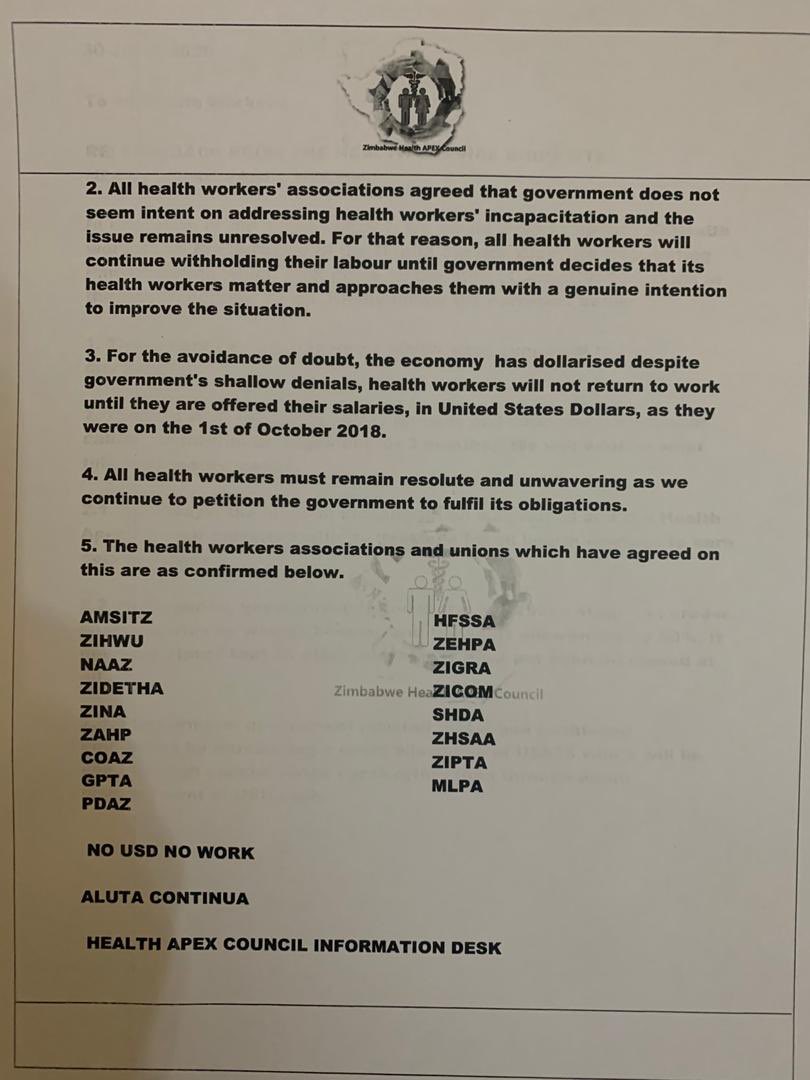 Zimbabwe’s health workers have declared a complete shut down of public hospitals in the whole country due to poor working conditions &amp; terrible wages.

These terrible working conditions have been created by the rampant LOOTING and entrenched corruption in Mnangagwa’s Government.