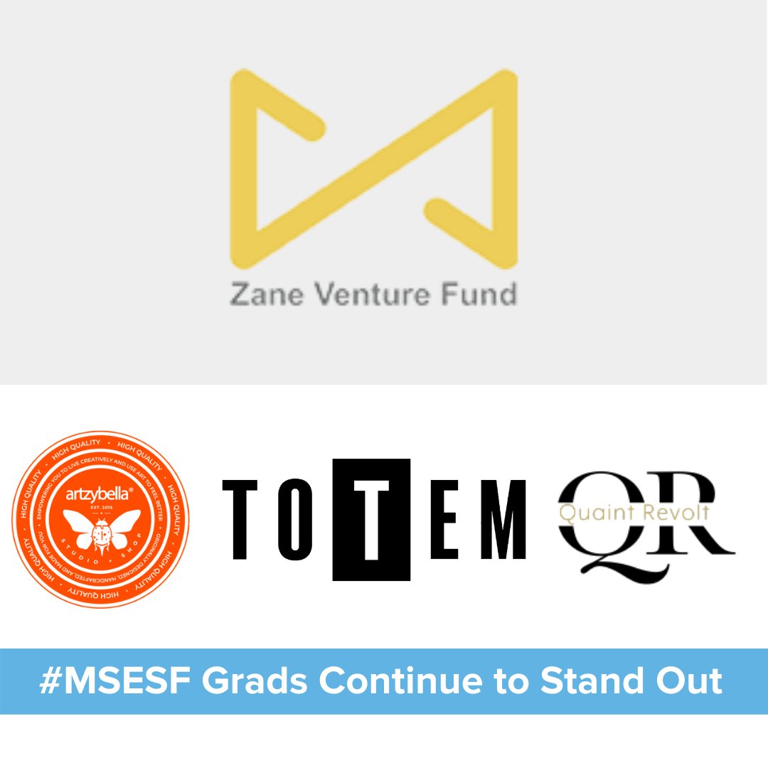 enigsu's tweet photo. Congratulations to @mytotemco @artzybella &amp; @quaintrevolt for showing us once again how exceptional they are! These 3 #MSESF #startups will be apart of @zaneventurefund's 2020 Inaugural Pre-Capital Program Cohort. Learn more about the 12-week program here https://t.co/RaNqysBMn2 https://t.co/pkkbFEGUMp